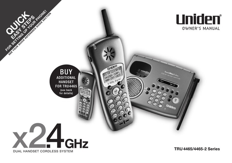 Uniden X2.4GHz owner's manual