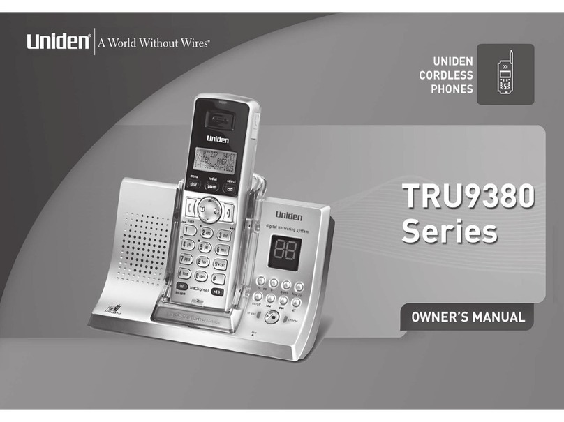 Uniden TRU9380-3 - TRU Cordless Phone User manual