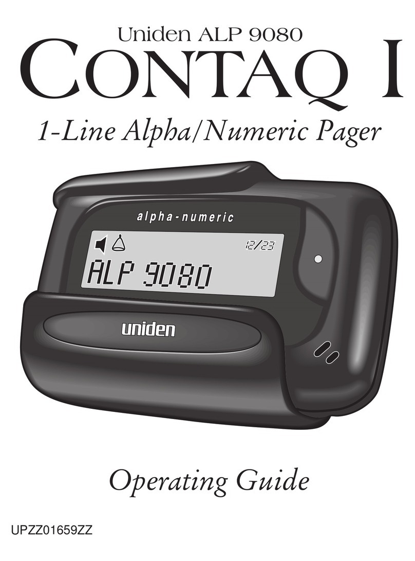 Uniden CONTAQ 1 ALP 9080 User manual