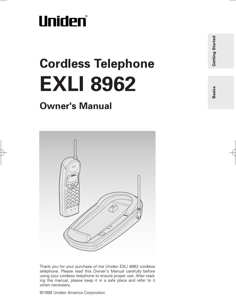 Uniden EXLI 8962 User manual