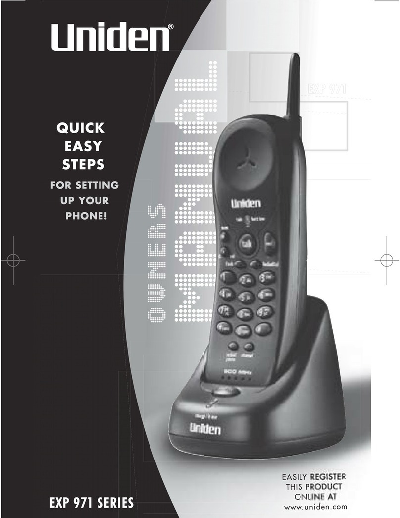 Uniden EXP 971 Series Product information sheet