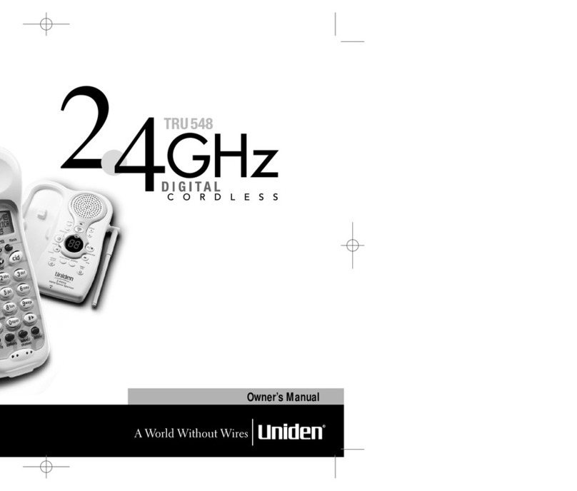 Uniden TRU548 User manual