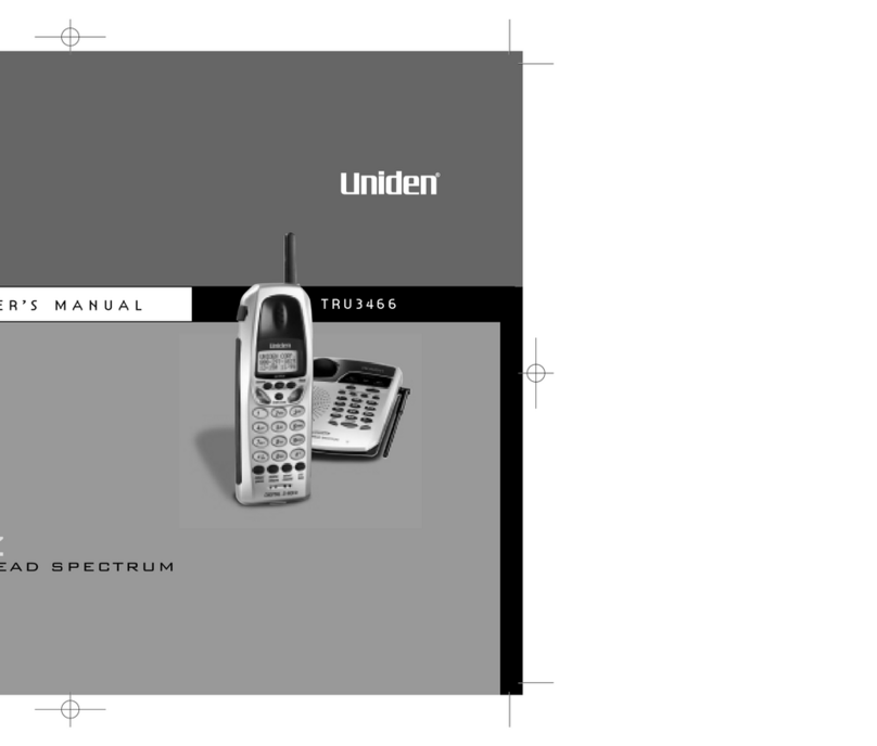 Uniden TRU3466 owner's manual