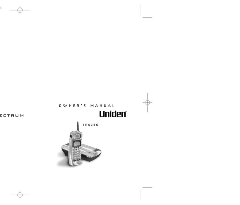 Uniden TRU 246 User manual