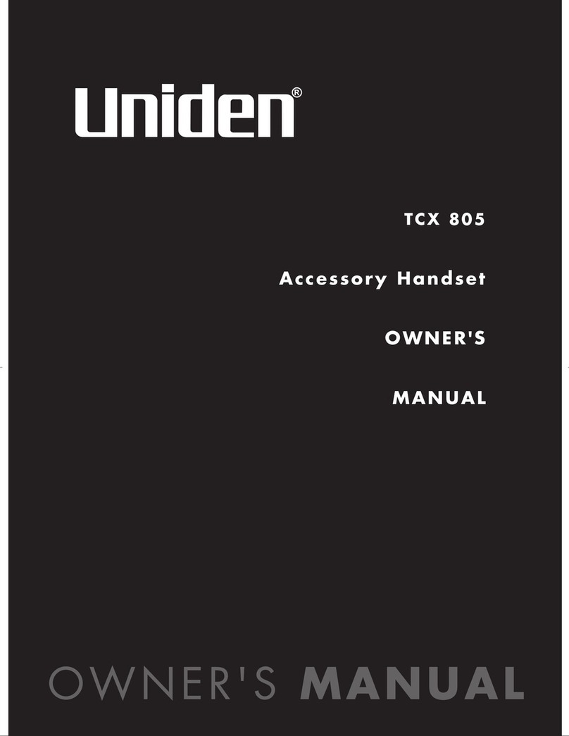 Uniden TCX 805 User manual Uniden TCX 805 User manual