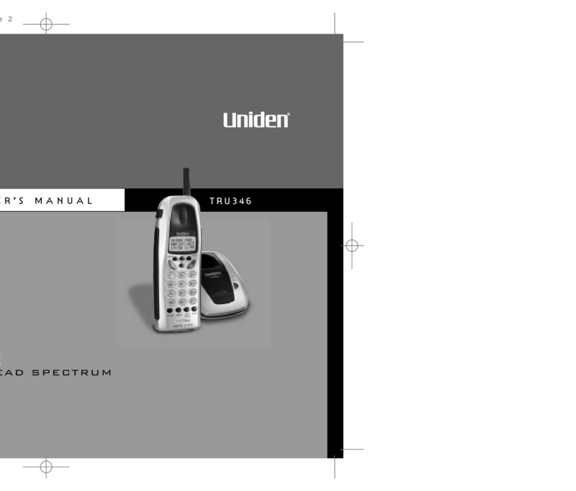 Uniden T R U 346 User manual