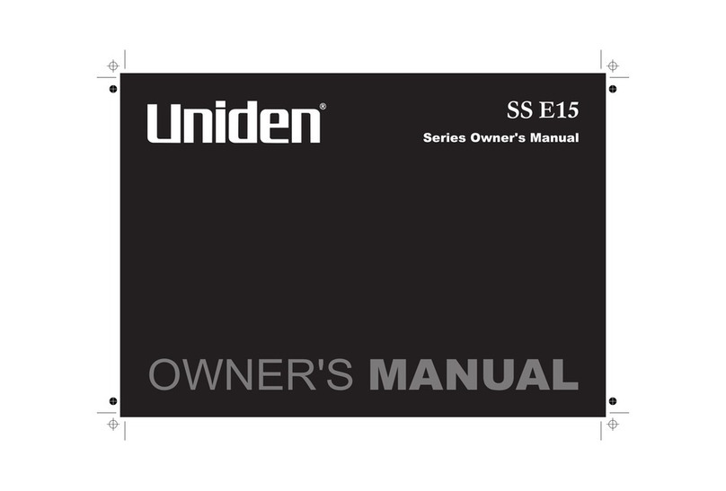 Uniden SS E15 Series owner's manual