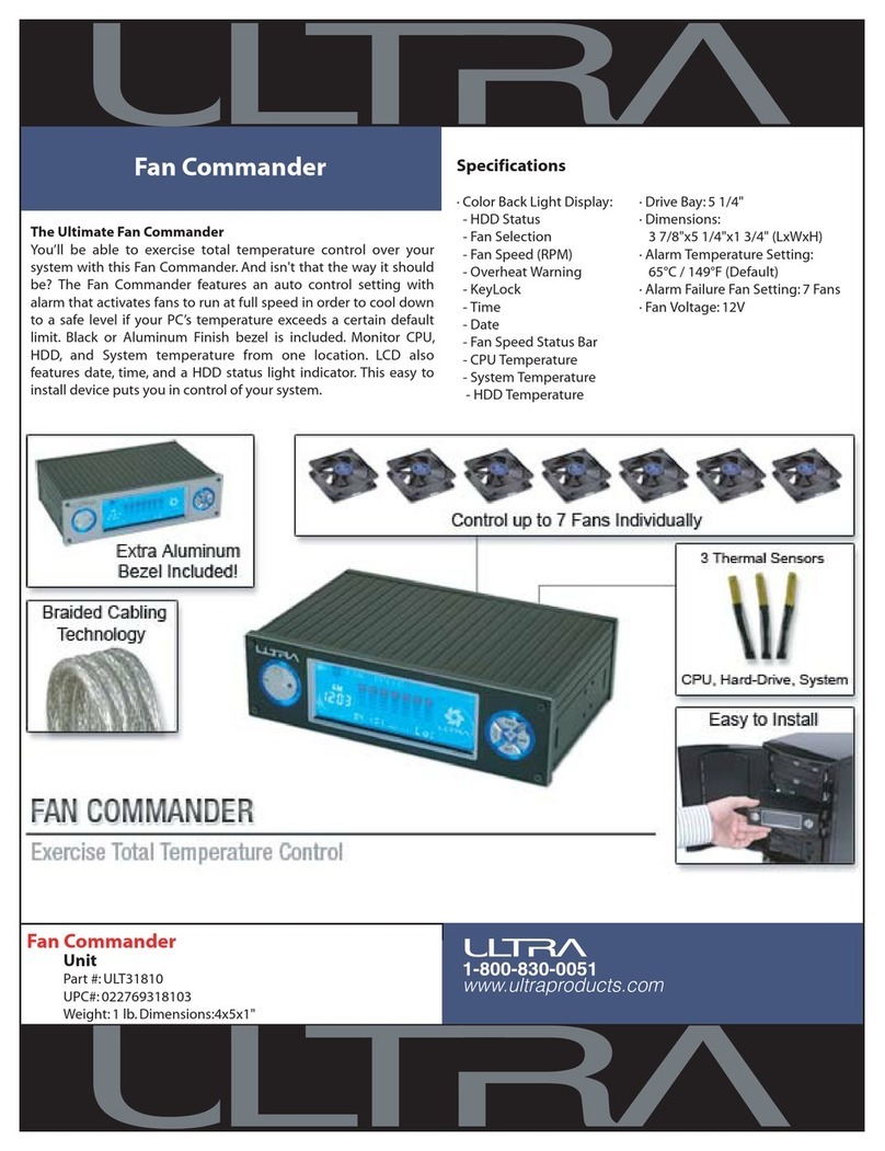 Ultra Products Fan Commander ULT31810 Specifications