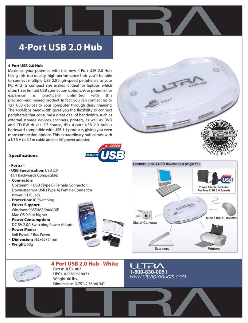 Ultra Products ULT31807 Specification sheet