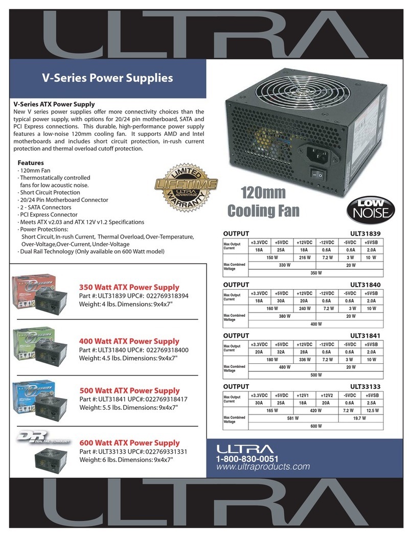Ultra Products V-Series Specification sheet Ultra Products V-Series Specification sheet