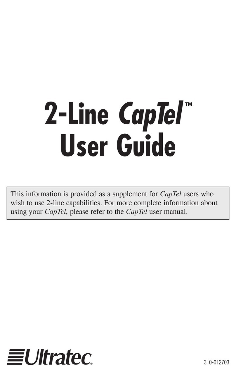 ULTRA TEC CapTel user guide ULTRA TEC CapTel user guide