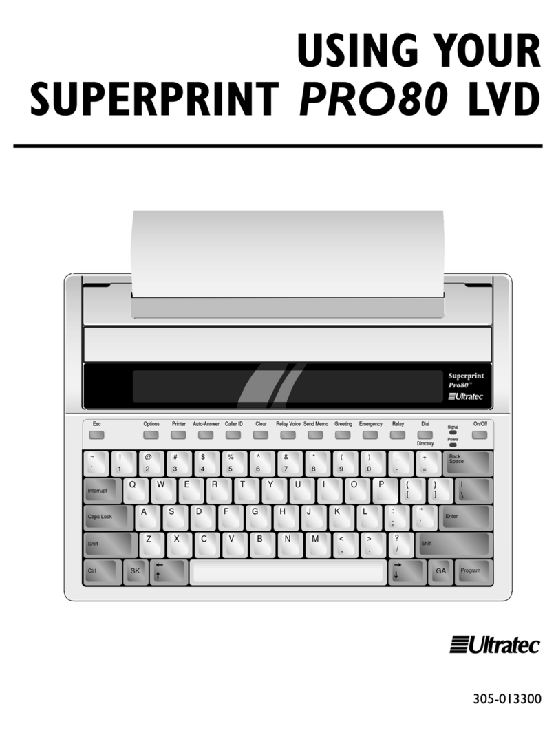 ULTRA TEC SUPERPRINT PRO80 Guide