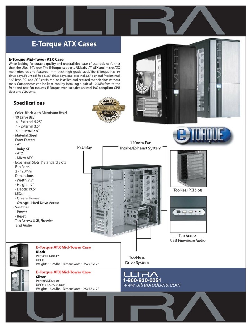 Ultra Products Mid-Tower ATX Case E-Torque Specifications