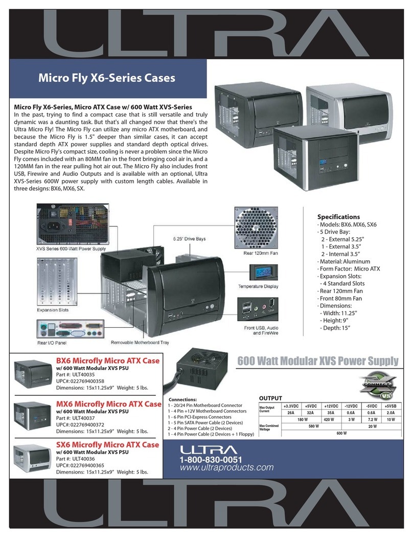 Ultra Products Micro Fly X6-Series Cases BX6 Specification sheet