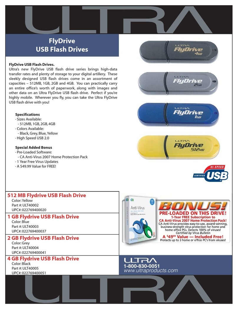 Ultra Products USB Flash Drives FlyDrive Specifications