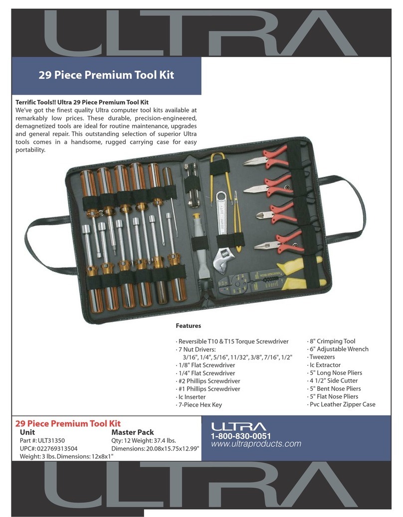 Ultra Products 29 Piece Premium Tool Kit ULT31350 User manual