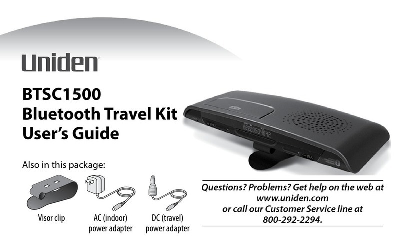 Uniden BTSC1500 User manual