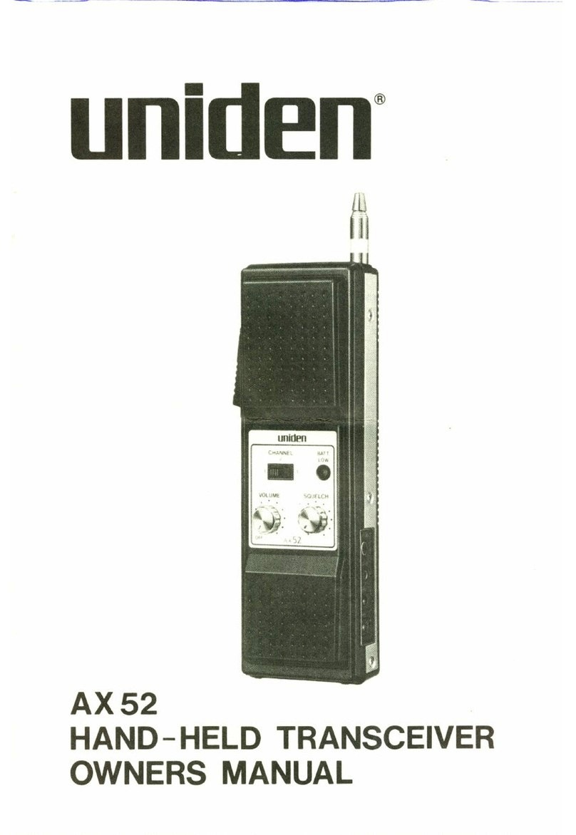 Uniden HAND- HELD TRANSCEIVER AX52 User manual Uniden HAND- HELD TRANSCEIVER AX52 User manual