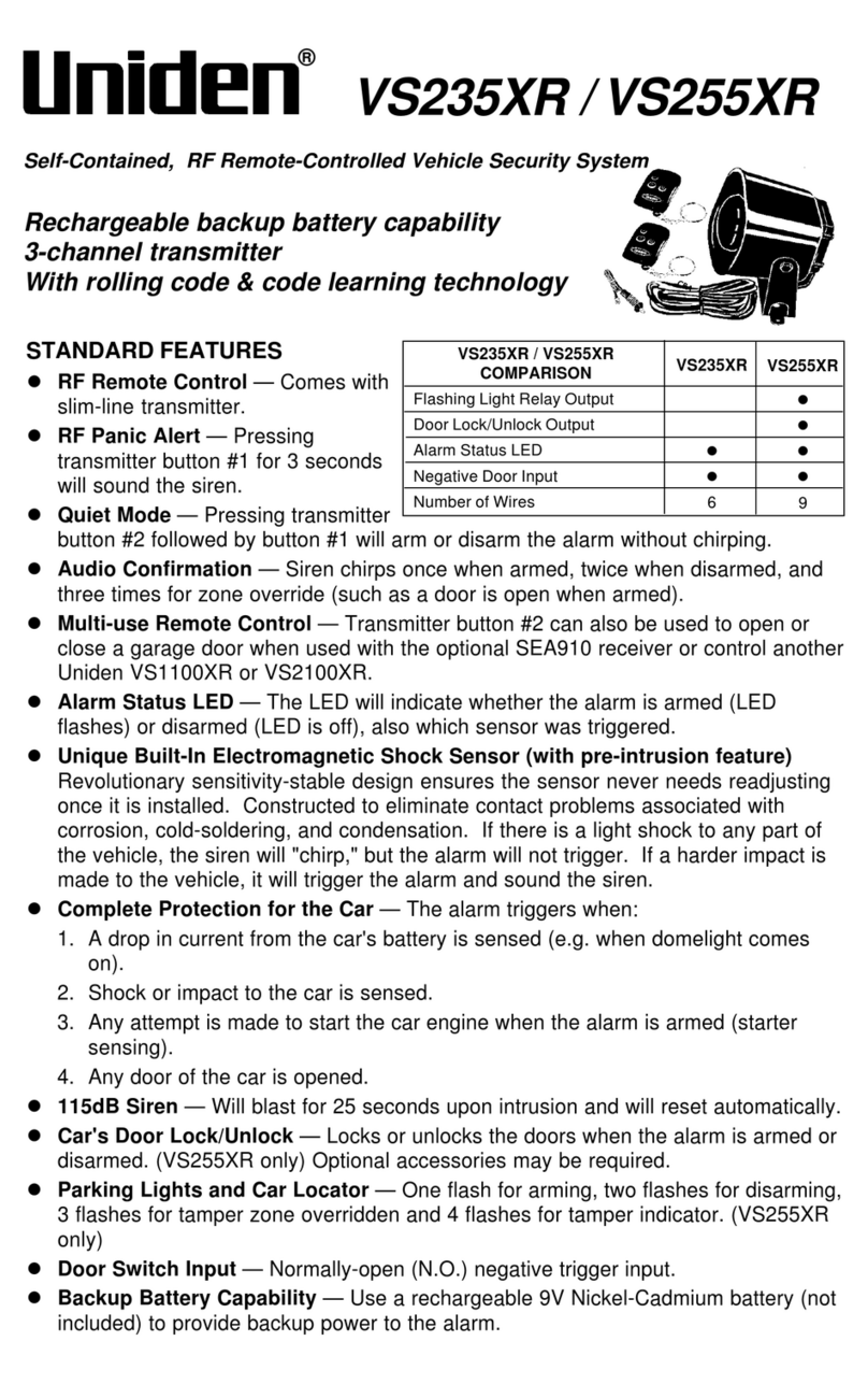 Uniden VS235XR owner's manual