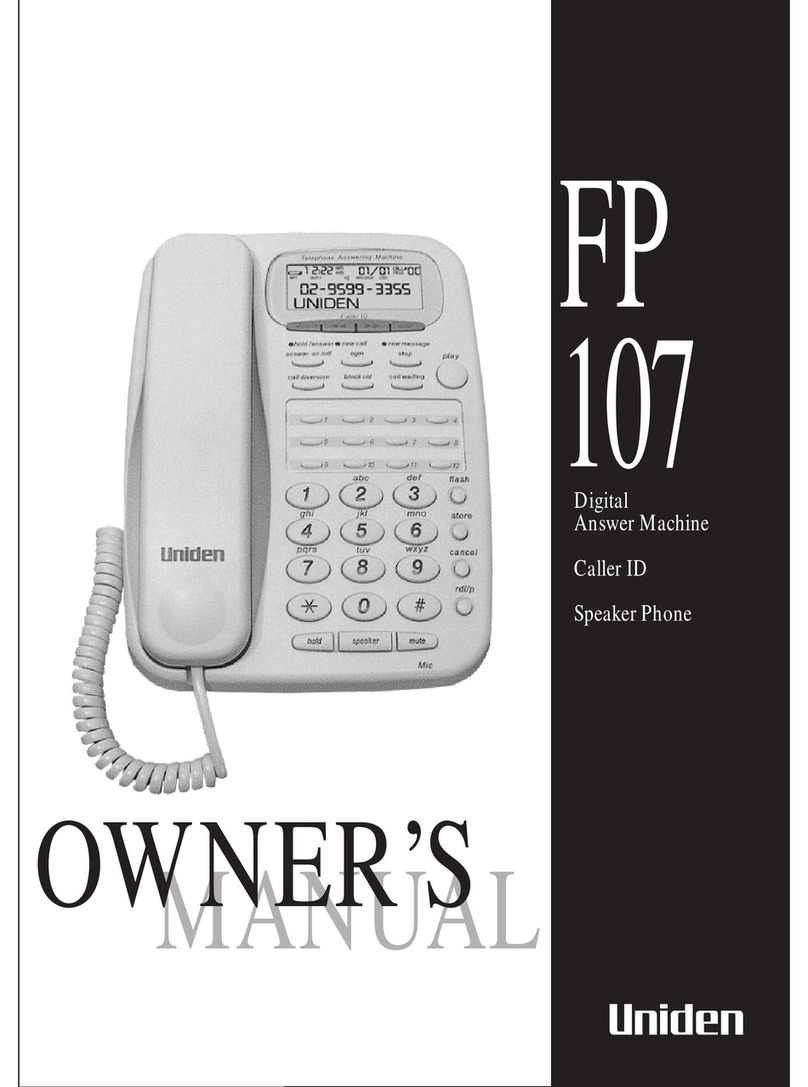 Uniden FP 107 User manual