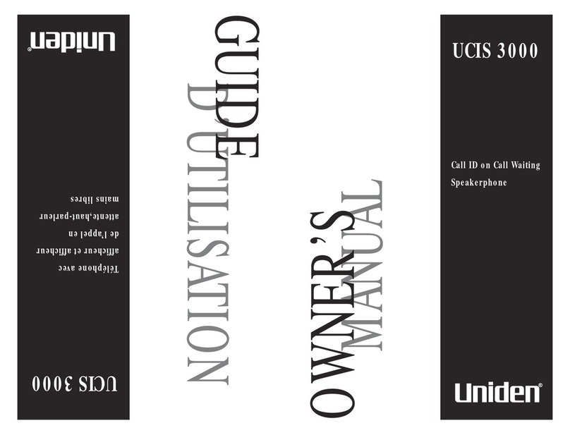 Uniden UCIS 3000 owner's manual
