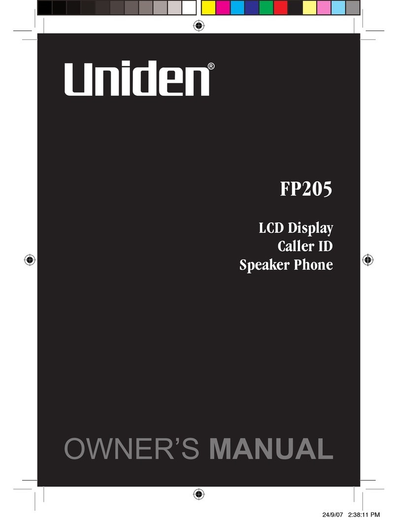 Uniden FP205 owner's manual