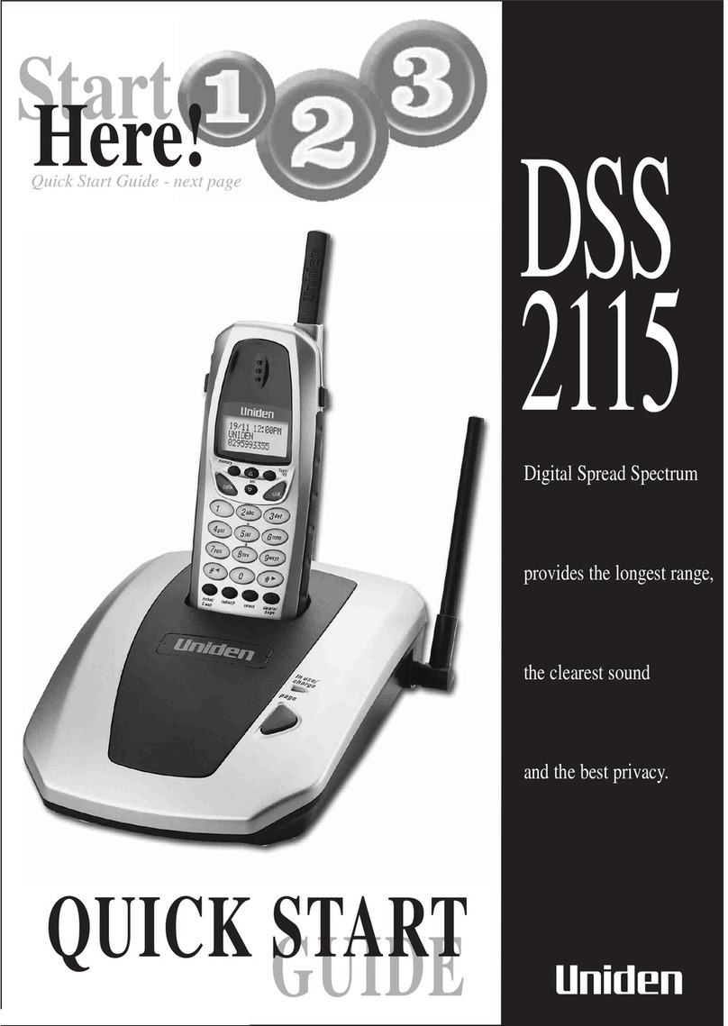Uniden DSS2115 quick start guide