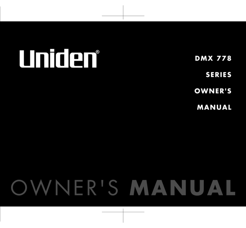 Uniden DMX 778 Series User manual