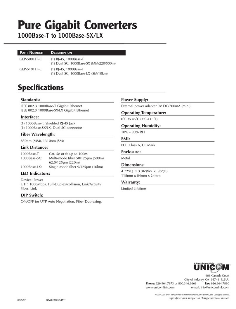 Uni-Com GEP-5001TF-C User manual