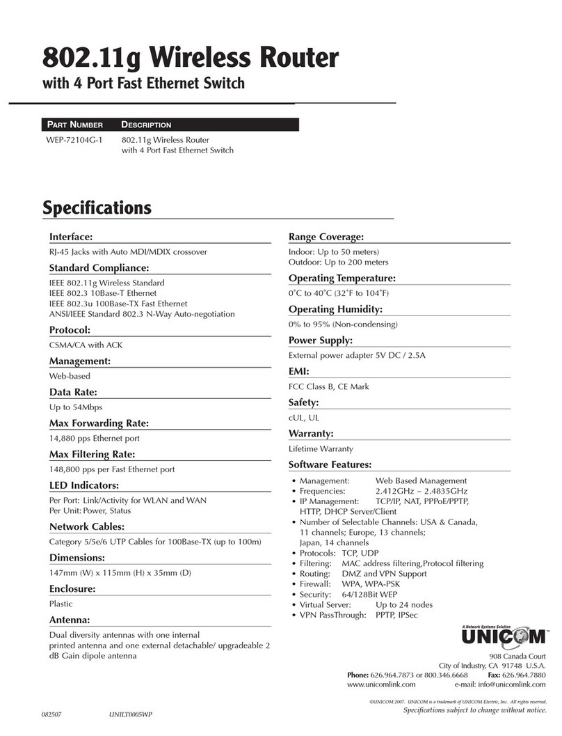 Uni-Com WEP-72104G-1 User manual