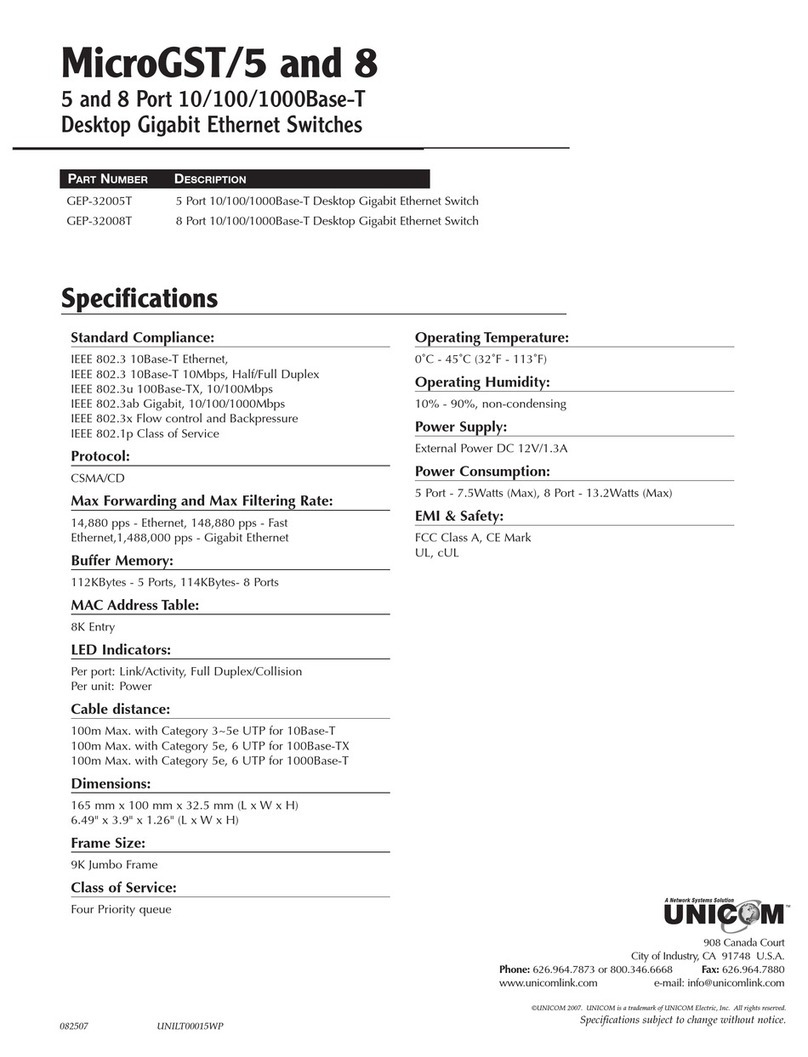 Uni-Com MicroGST/5 GEP-32005T User manual Uni-Com MicroGST/5 GEP-32005T User manual