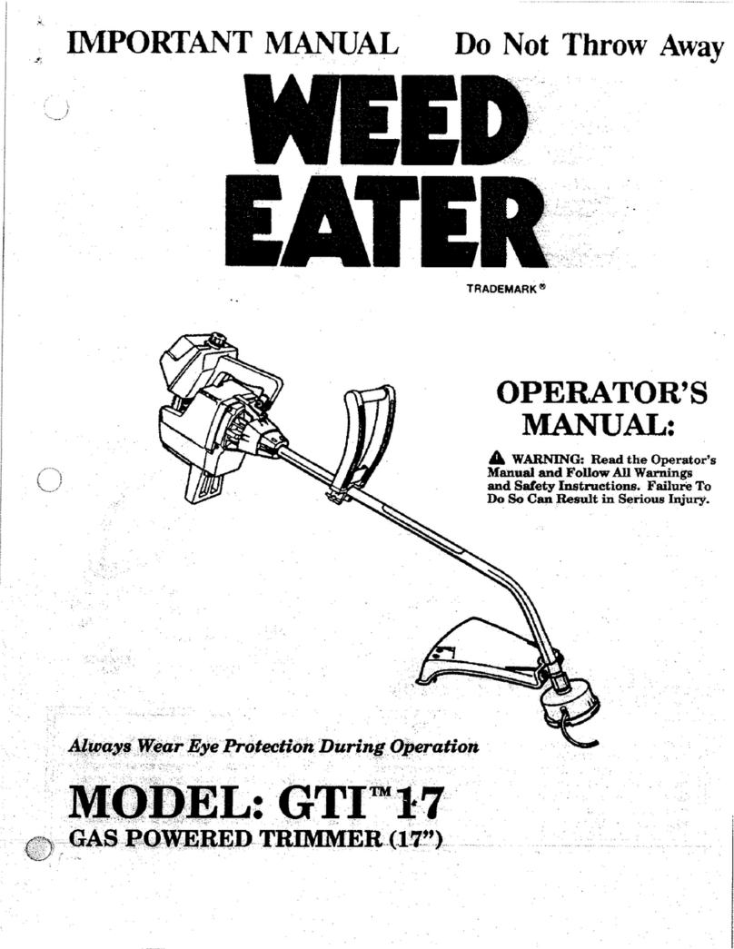 Weed Eater GTI 17 Operator's manual