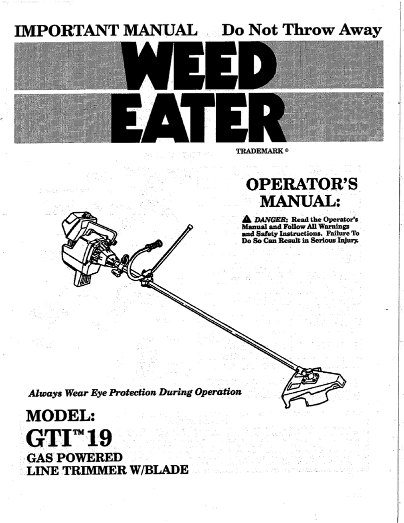 Weed Eater GTI 19 User manual