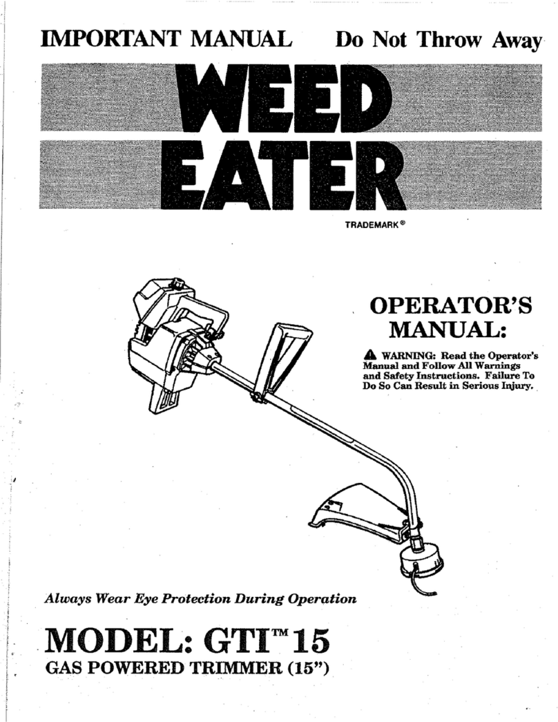 Weed Eater GTI 15 Operator's manual