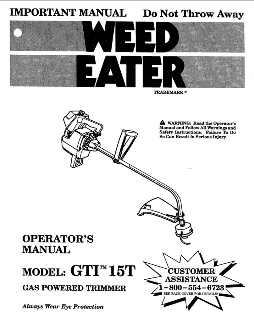 Weed Eater GTI 15T Operator's manual