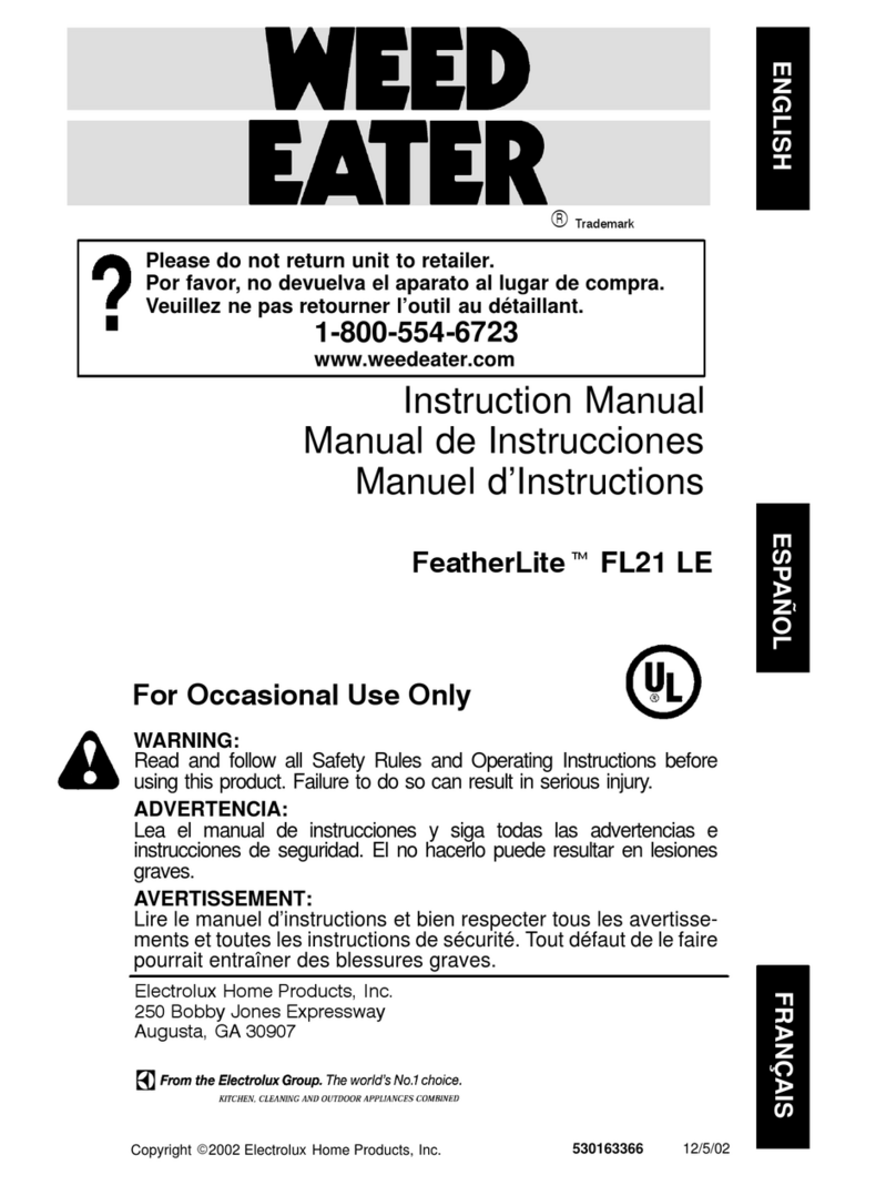 Weed Eater FeatherLite 530163366 User manual