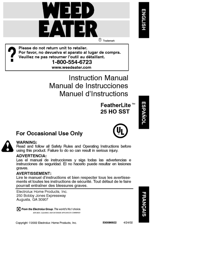 Weed Eater FeatherLite 530086922 instruction manual