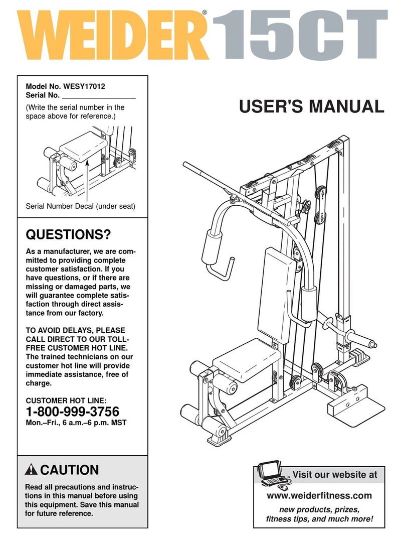 Weider 15CT User manual