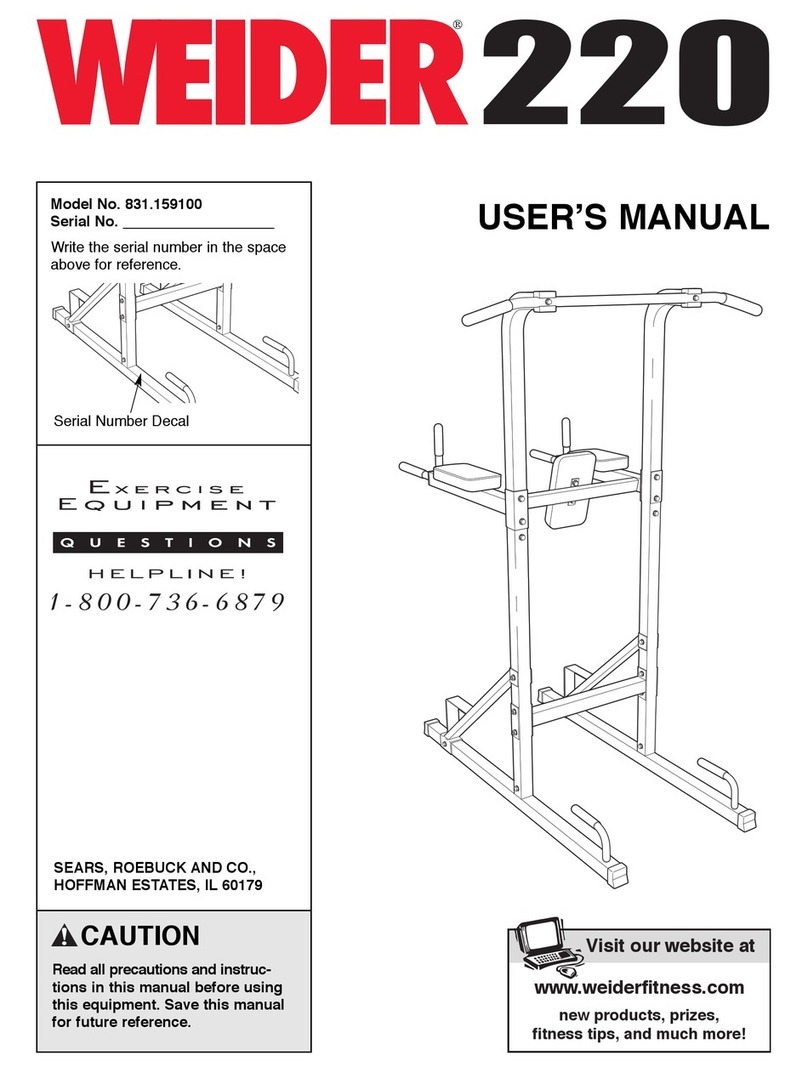 Weider 220 User manual Weider 220 User manual