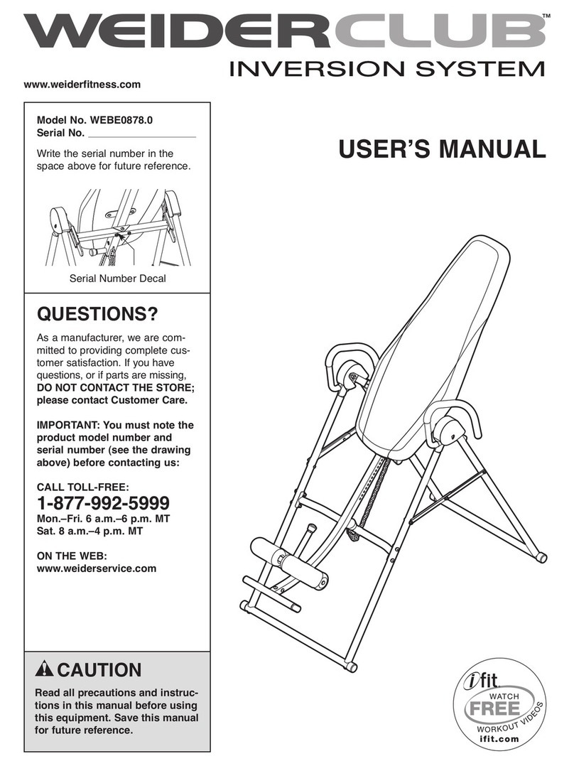 Weider WEBE0878.0 user manual