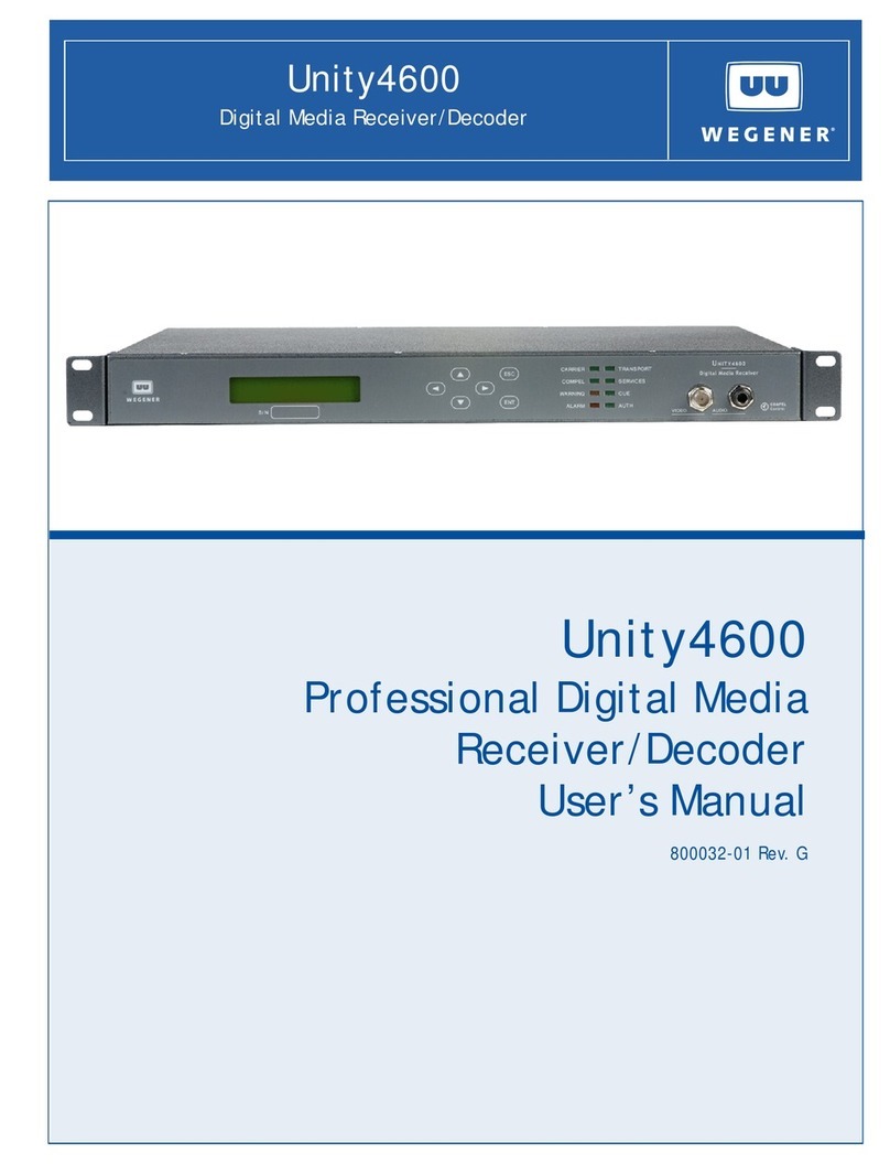 Wegener UNITY4600 user manual