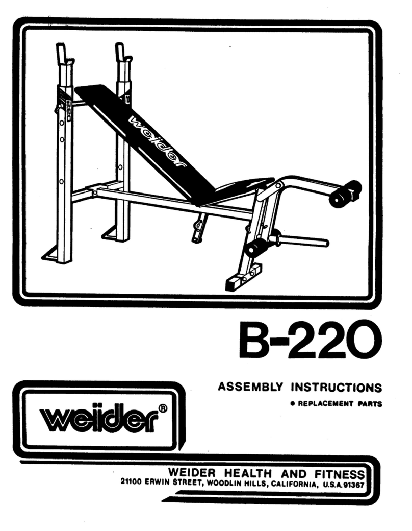 Weider B-220 Assembly instructions