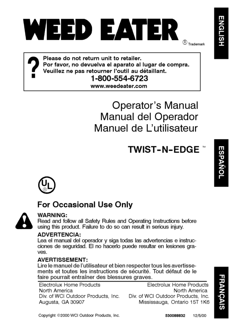 Weed Eater TWIST-N-EDGE Operator's manual