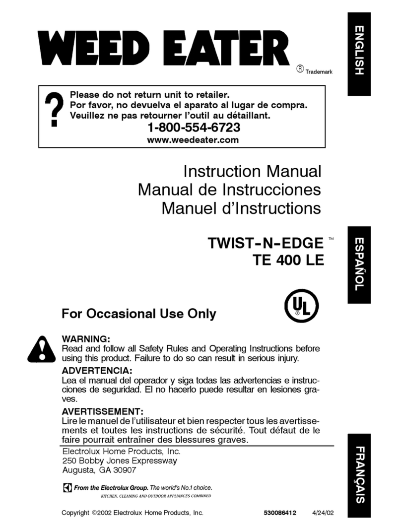 Weed Eater TWIST-N-EDGE TE 400 LE User manual