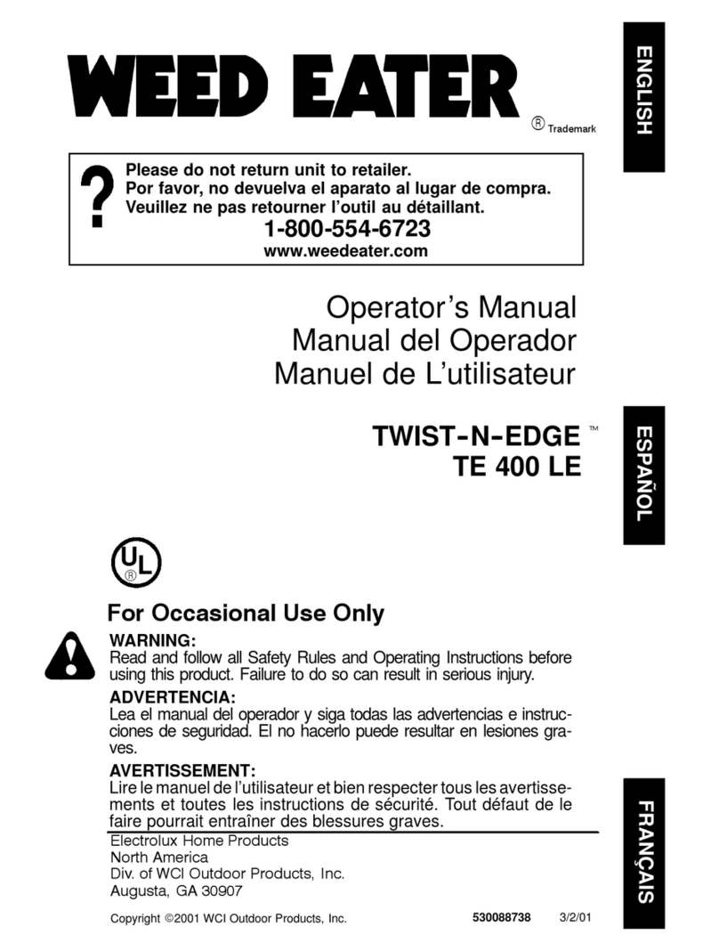 Weed Eater TWIST-N-EDGE TE 400 LE Operator's manual