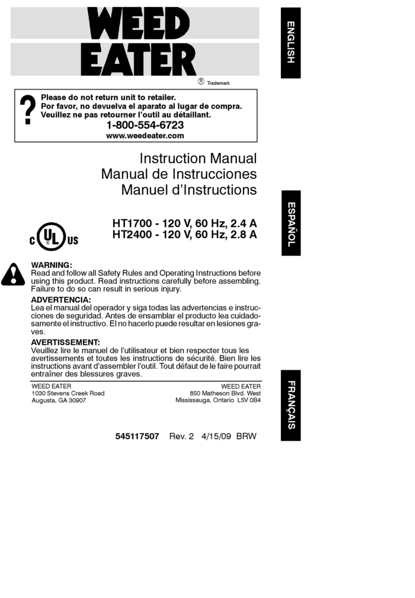 Weed Eater 545117507 instruction manual