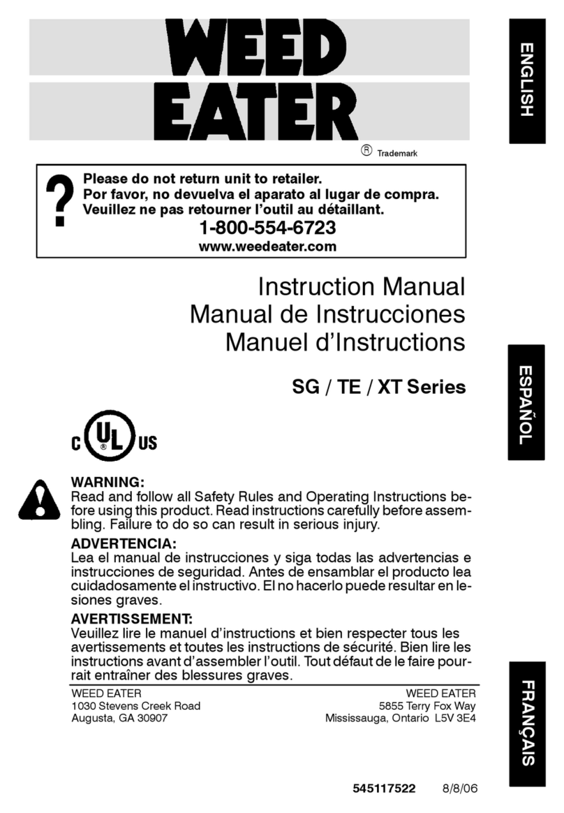 Weed Eater SG Series User manual