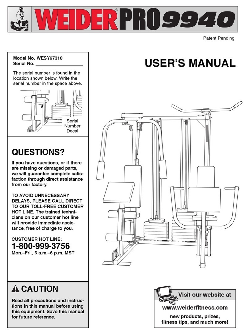 Weider 9940 User manual