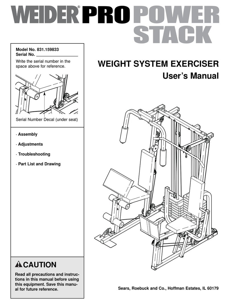 Weider 831.159833 user manual