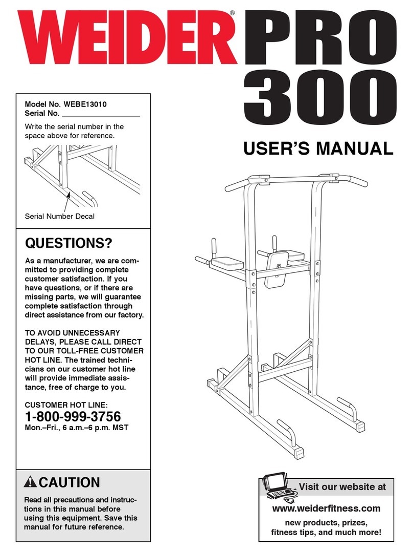 Weider Pro 300 User manual